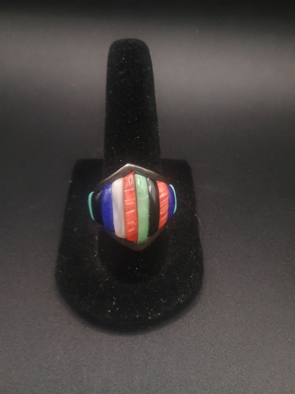 Multi-Color Striped Inlay Ring